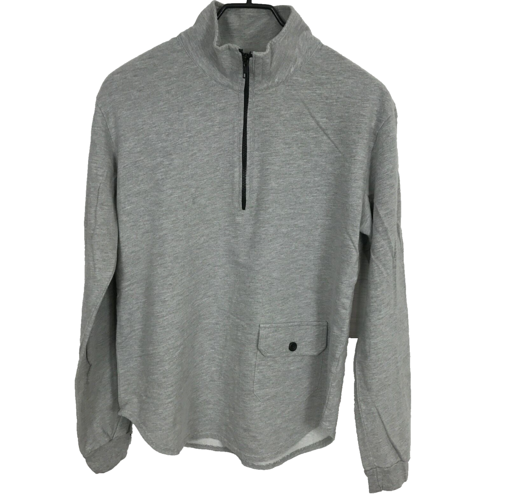Goodlife Size S 1/4 Zip Sweatshirt Gray Long Sleeve Casual Men's